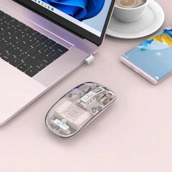 Green Lion Transparent Mouse 2 1600DPI