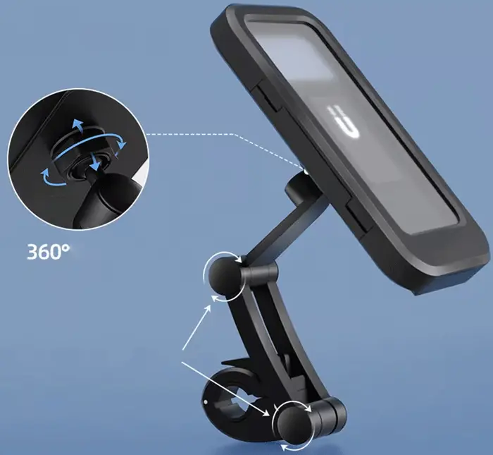 360 Degree Waterproof Bicycle and Motorcycle Holder L-605 - هولدر مگنتی موبایل ضد آب دوچرخه و موتورسیکلت