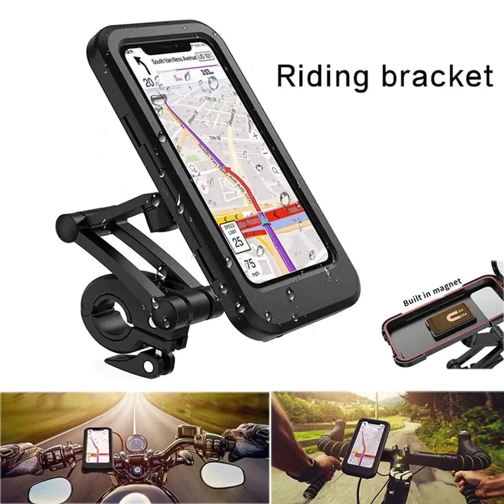360 Degree Waterproof Bicycle and Motorcycle Holder L-605 - هولدر مگنتی موبایل ضد آب دوچرخه و موتورسیکلت