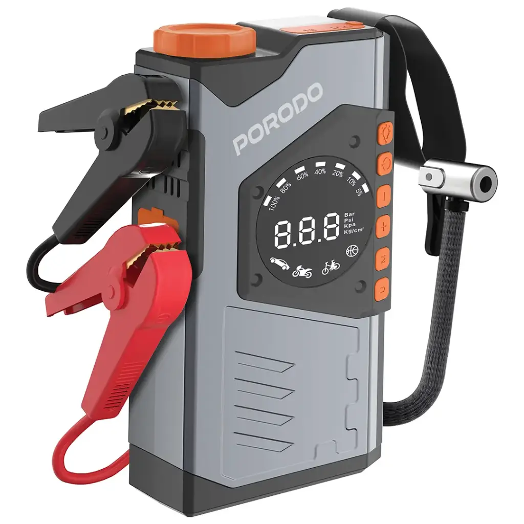 جامپ استارت و پمپ باد پرودو Porodo VoltBoost 10000mAh Compact Utility Tool PDPBA10GY