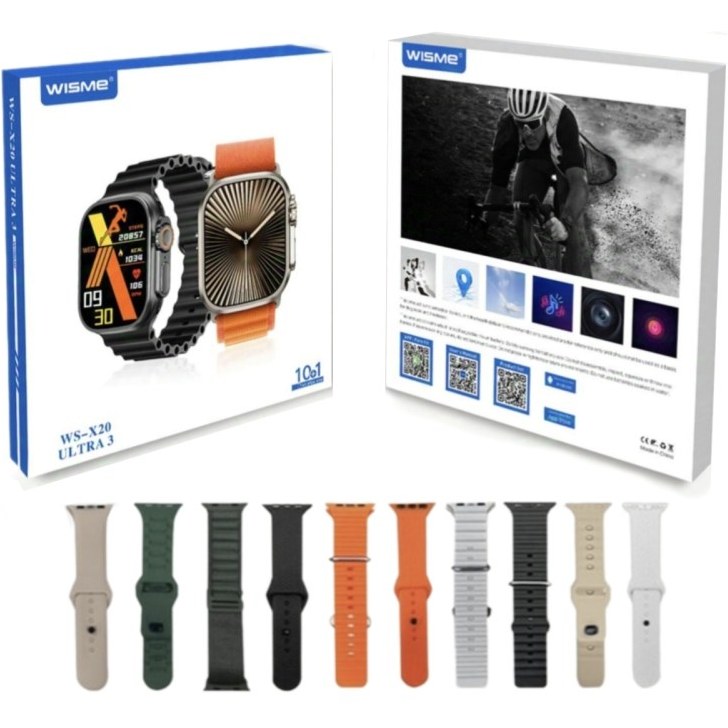ساعت هوشمند ویسمی مدل WISME WS-X20 با ۱۰ بند متنوع