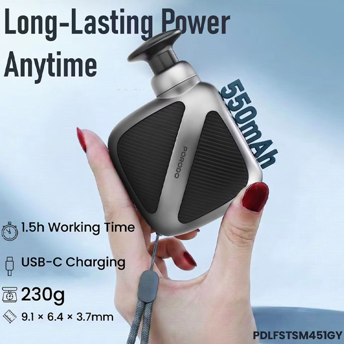 ماساژور جیبی تفنگی شارژی پرودو مدل Porodo PDLFSTSM451GY
