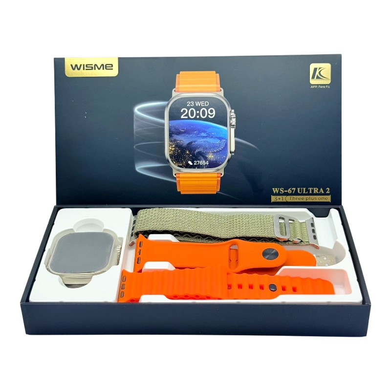 ساعت هوشمند ویسمی مدل WISME WS-67 ULTRA2 با 3 بند متنوع