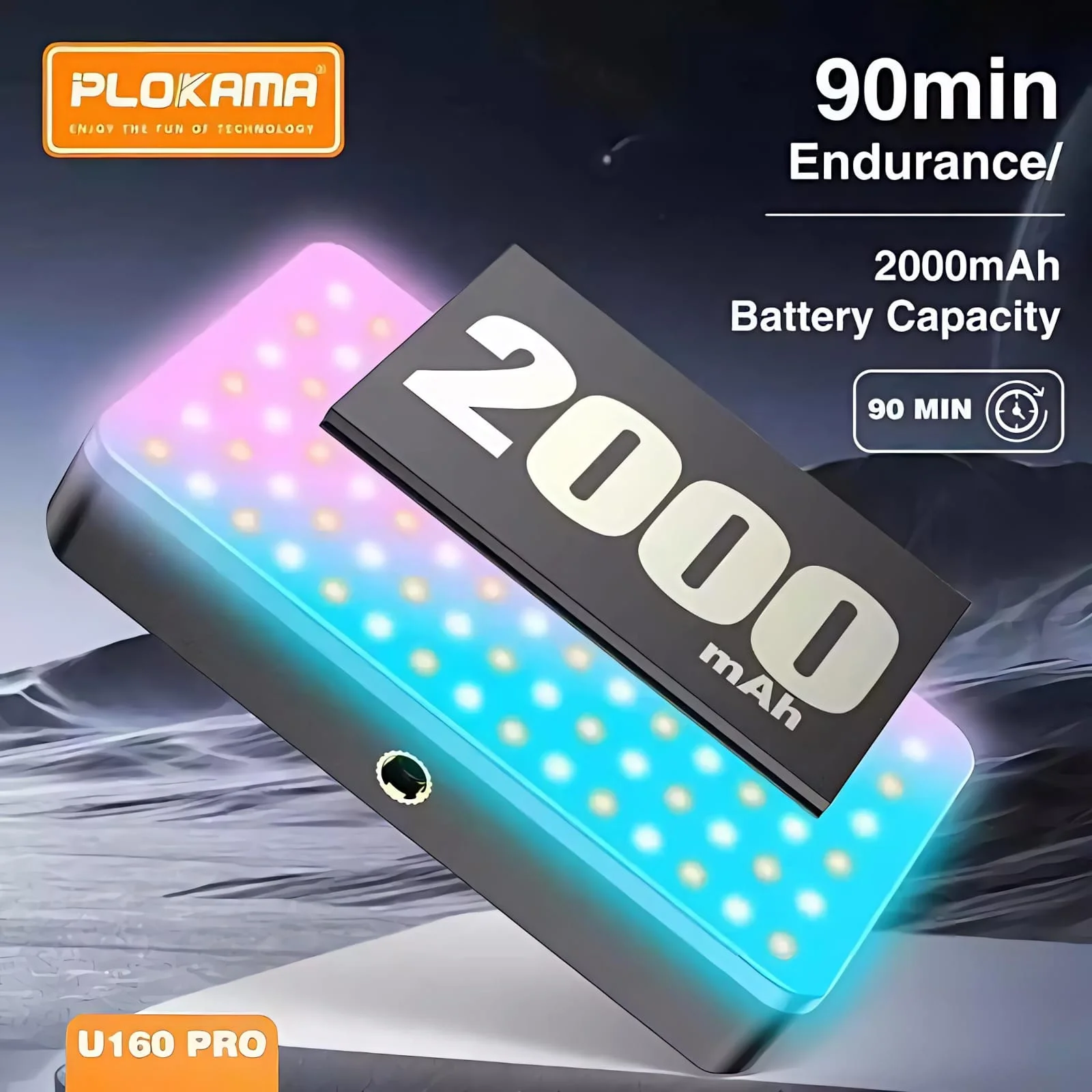 پنل نور قابل شارژ Plokama U160 Pro RGB