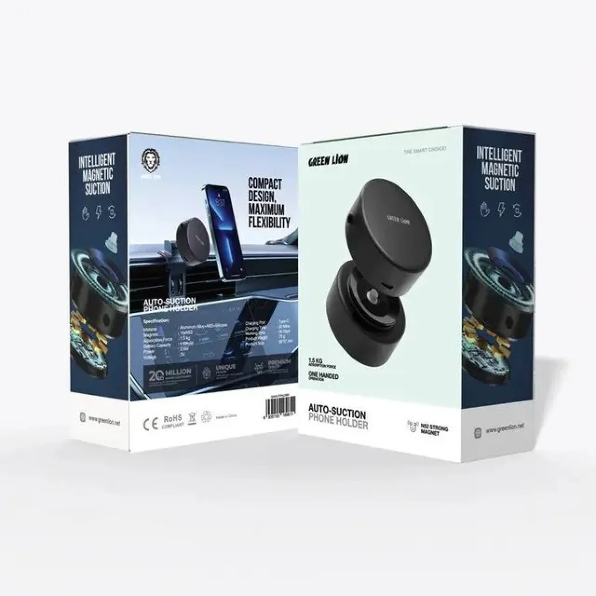 هولدر موبایل وکیوم شارژی گرین لاین - Green Lion Auto-Suction Phone Holder