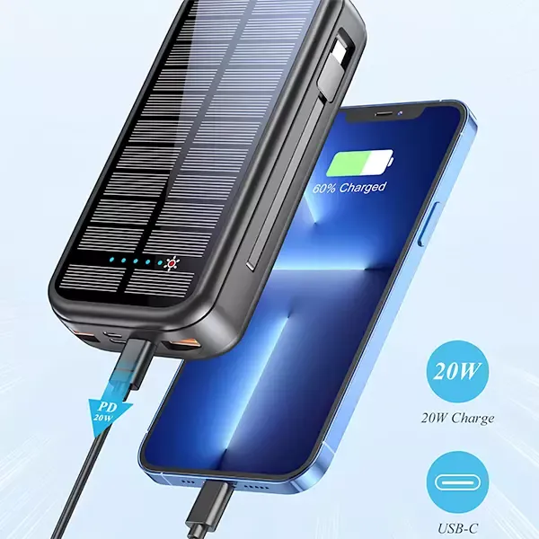 پاوربانک 20 هزار پنل خورشیدی گرین لاین مدل PD20W Solar2