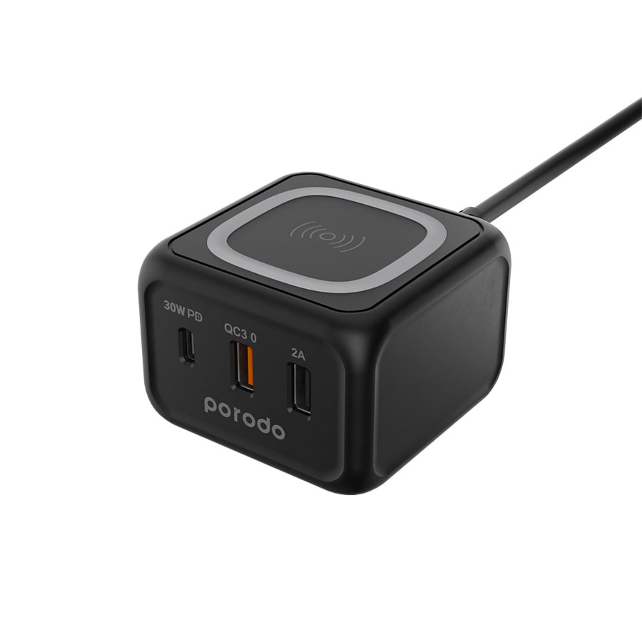 Porodo Desktop Charger Fast Wireless Charging 15W PD 30W PD-FWCH005