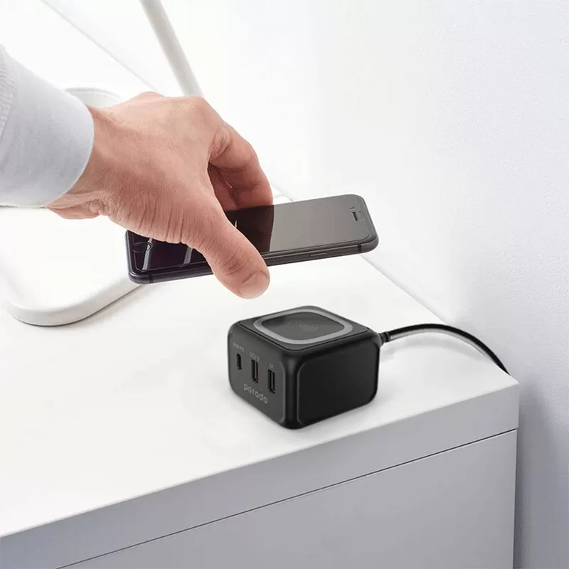 Porodo Desktop Charger Fast Wireless Charging 15W PD 30W PD-FWCH005