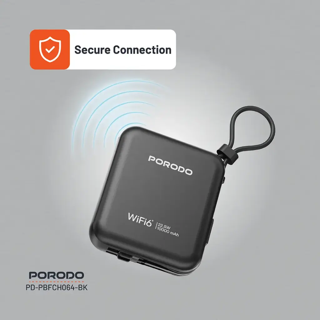 پاوربانک 10000mAh و مودم جیبی 4G LTE پرودو مدل Pocket Router