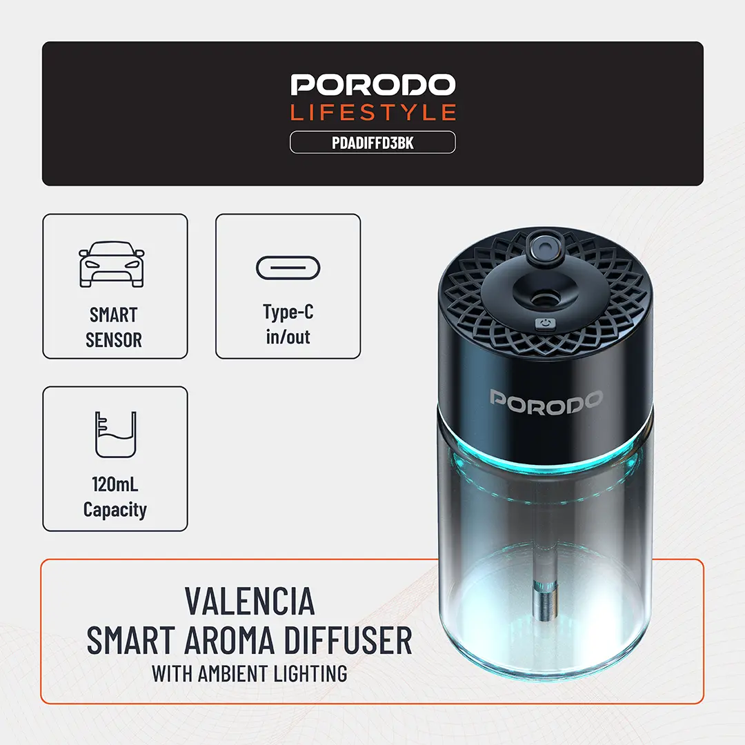 خوشبوکننده هوشمند پرودو مدل Valencia Smart Aroma Diffuser PDADIFFD3BK