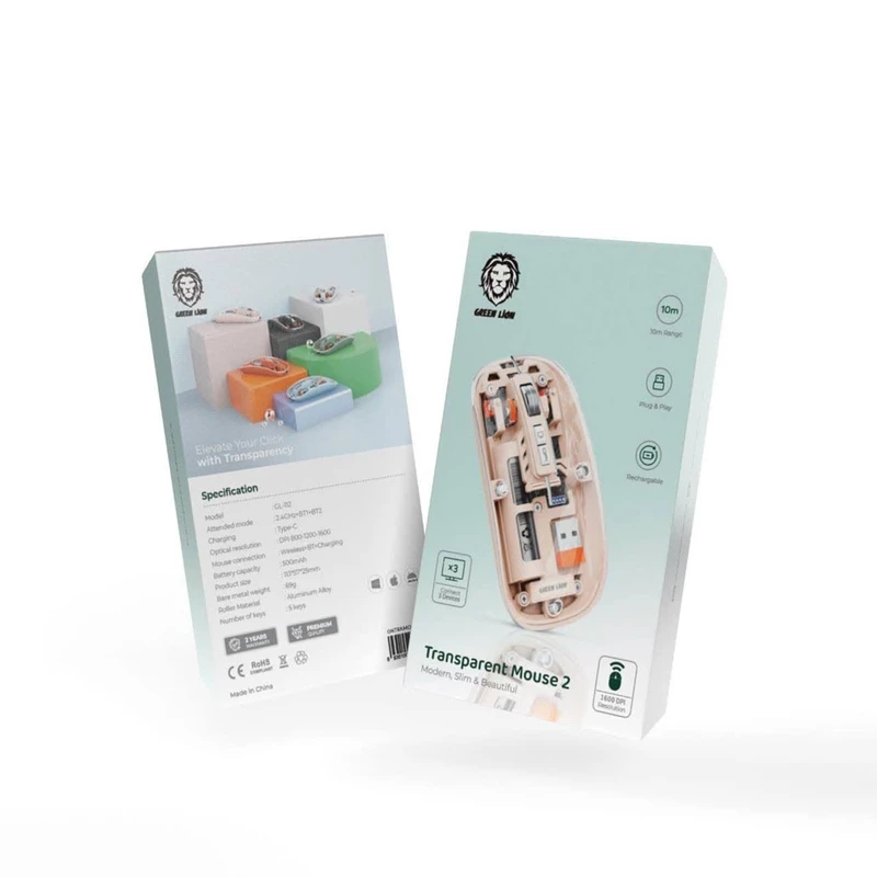 ماوس بی‌سیم شفاف گرین لاین مدل Transparent Mouse 2 GL-112