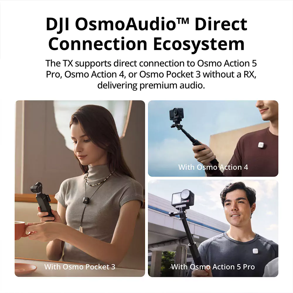 میکروفن مینی بی سیم دو کاربره دی جی آی DJI Mic Mini 2 Person wireless