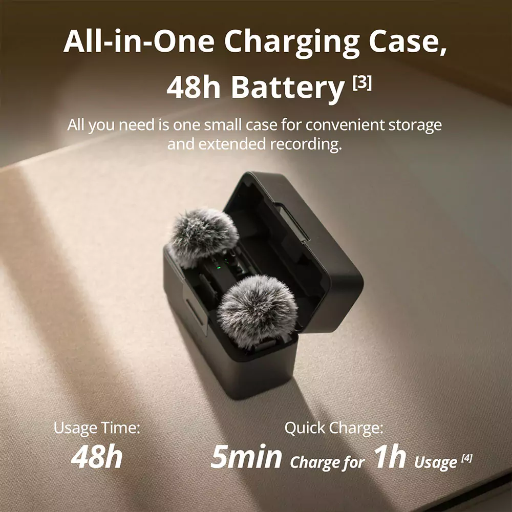 میکروفن مینی بی سیم دو کاربره دی جی آی DJI Mic Mini 2 Person wireless