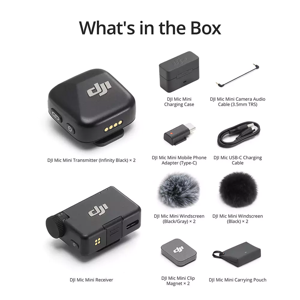 میکروفن مینی بی سیم دو کاربره دی جی آی DJI Mic Mini 2 Person wireless