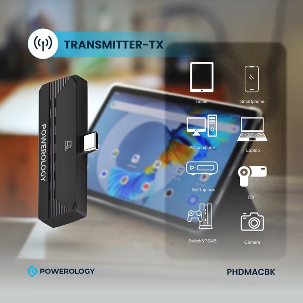 دانگل بی سیم HDMI به Type C پاورولوژی مدل PHDMACBK