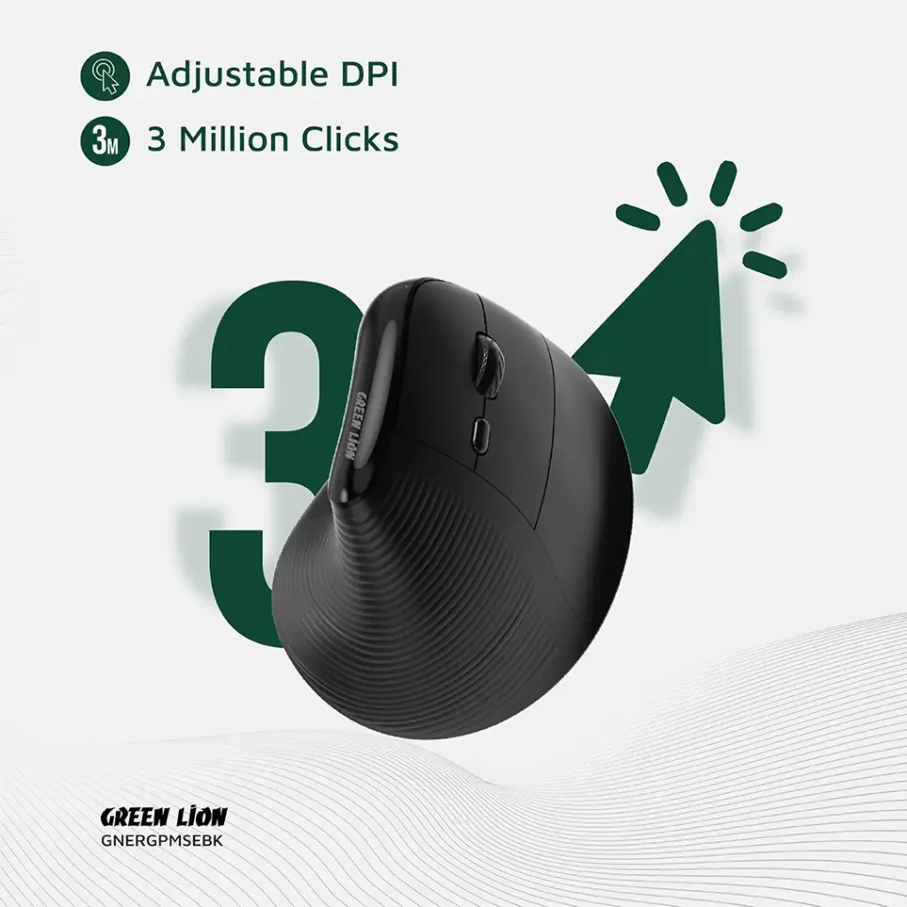 موس ورتیکال شارژی بیسیم گرین لاین مدل Ergo Grip