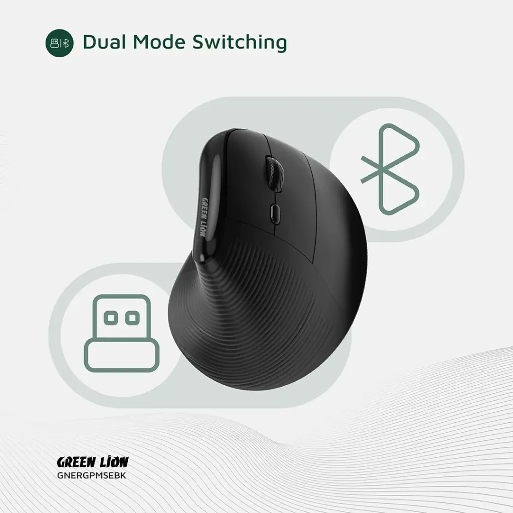 موس ورتیکال شارژی بیسیم گرین لاین مدل Ergo Grip