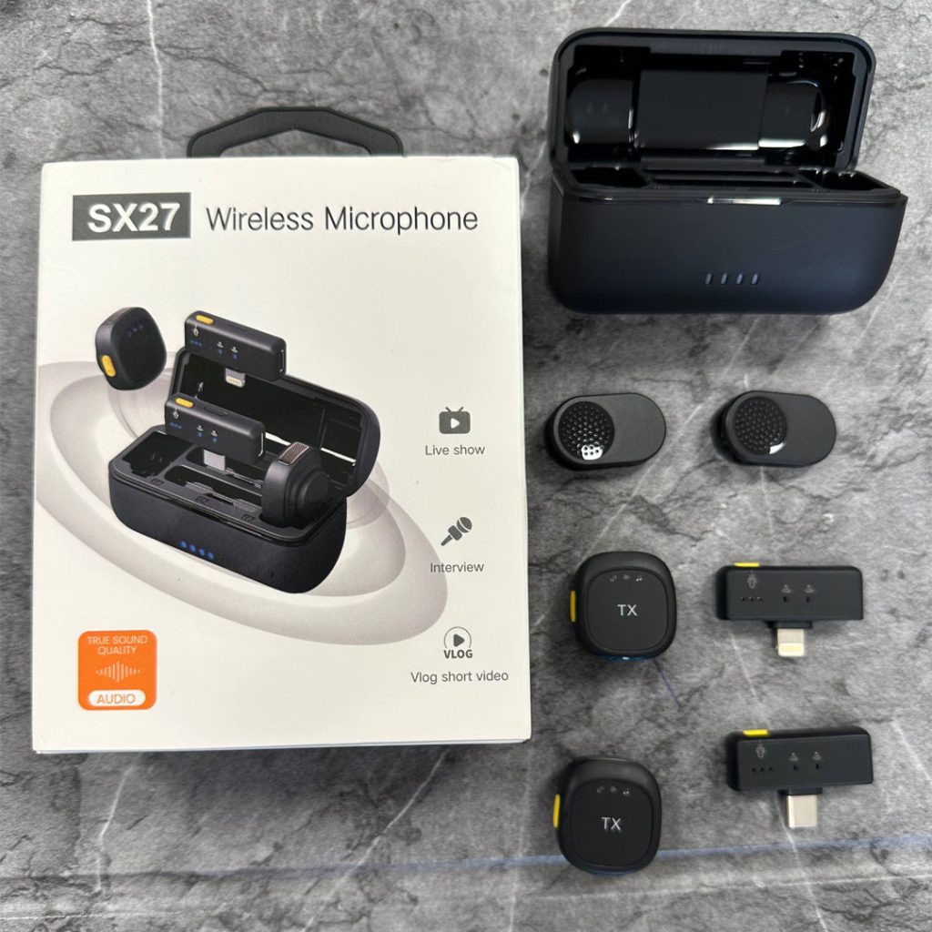 Wireless Microphone Sx27 میکروفن یقه‌ای دو کاربره بی‌سیم مدل