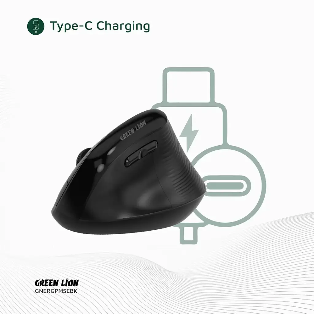 موس ورتیکال شارژی بیسیم گرین لاین مدل Ergo Grip