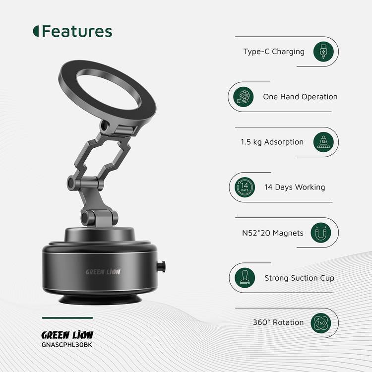 هولدر موبایل وکیوم مکشی مگ سیف گرین لاین GX-30