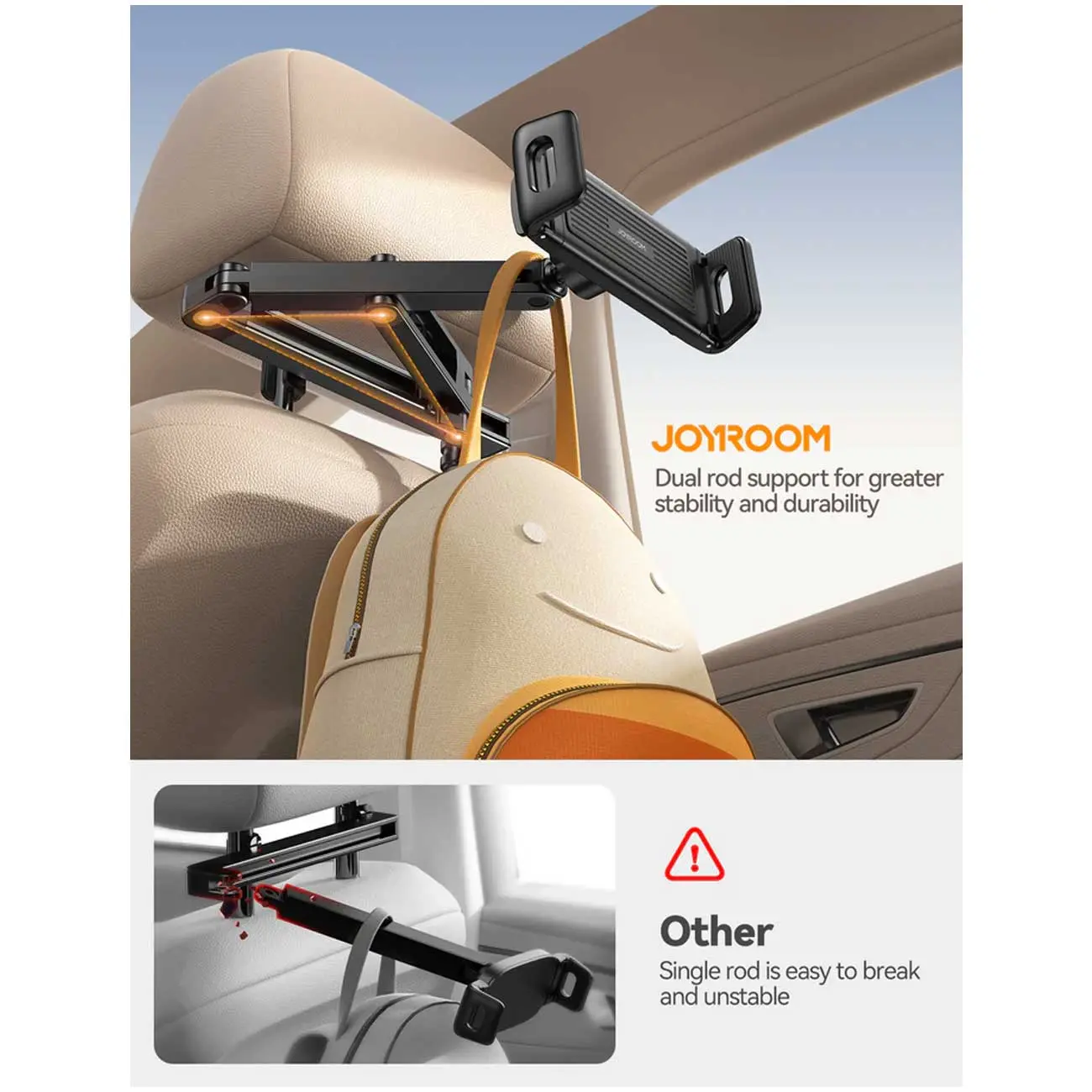 هولدر موبایل و تبلت سرنشینان صندلی عقب خودرو جویروم مدل JR-ZS433