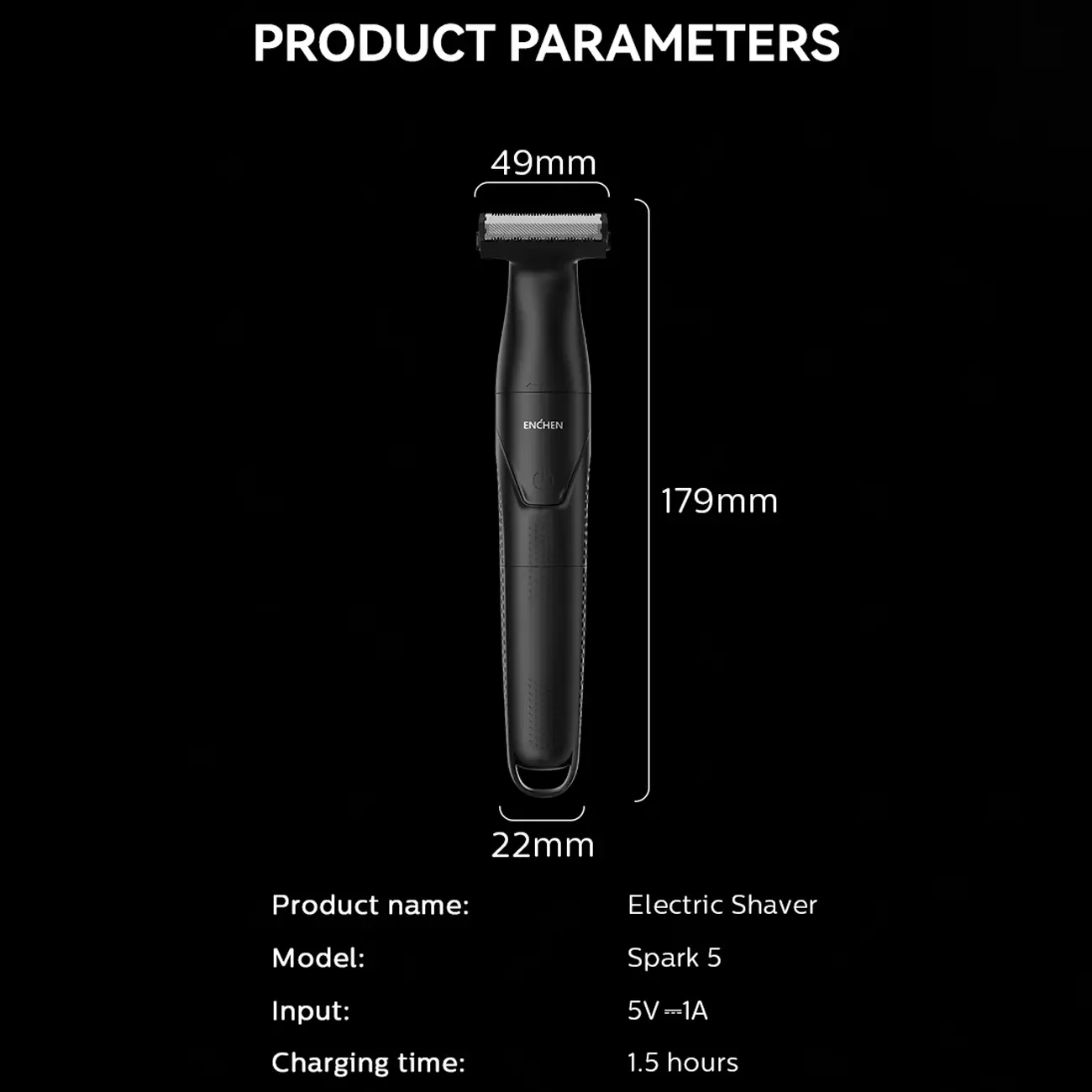 Xiaomi ENCHEN Spark 5 elektromos borotva teljes testre - ماشین اصلاح چندکاره شیائومی انچن