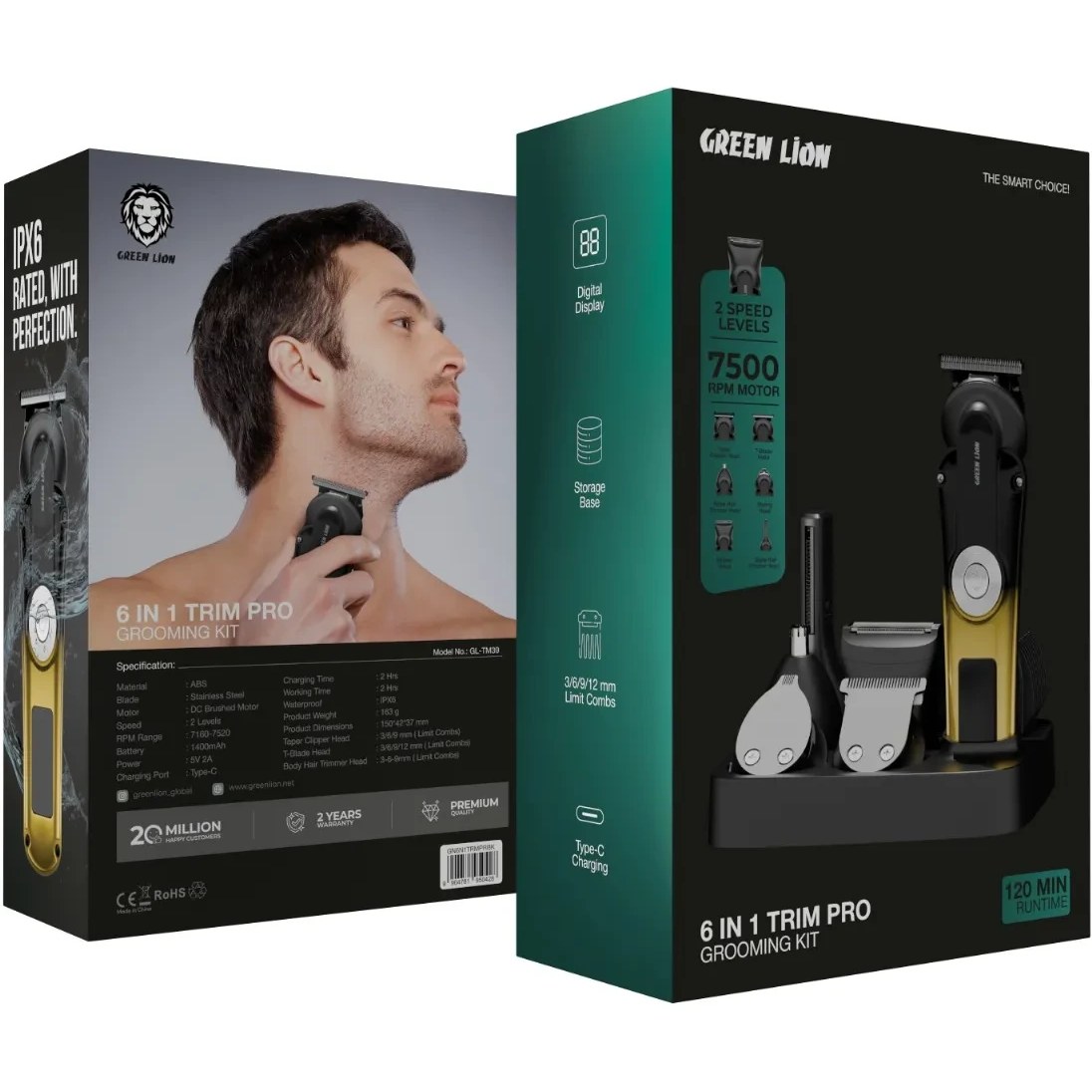 ماشین اصلاح 6 در 1 Trim Pro گرین لاین - 6in 1 Trim Pro Grooming Kit
