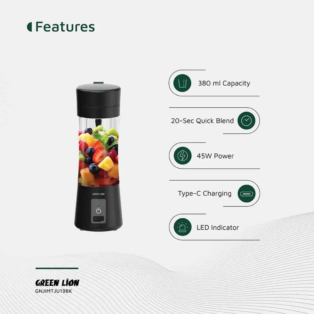 مخلوط کن شارژی گرین لاین مدل Juice Mate