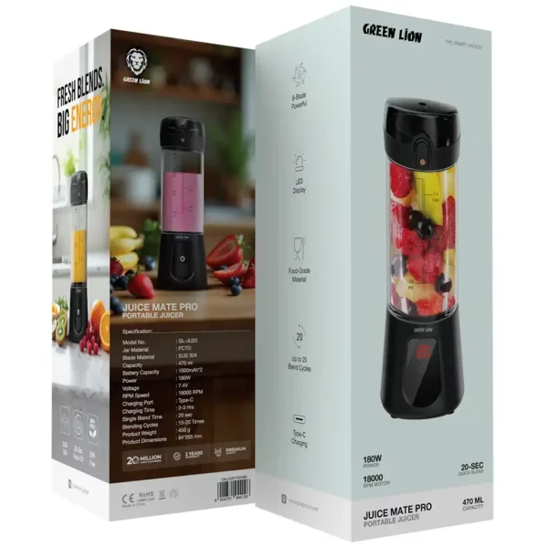 مخلوط کن شارژی گرین لاین مدل Juice Mate Pro
