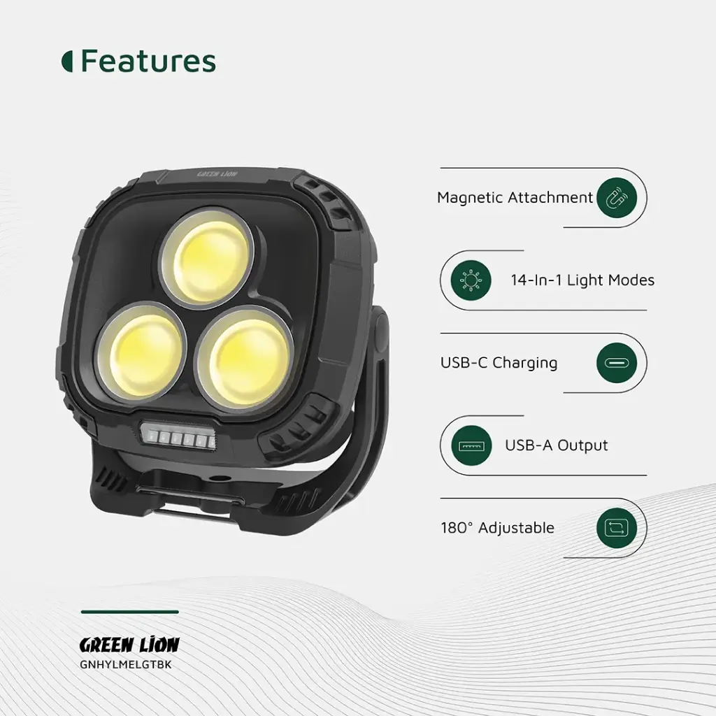 چراغ کمپینگ 1000 لومن گرین لاین مدل Green Lion Hyper Lume