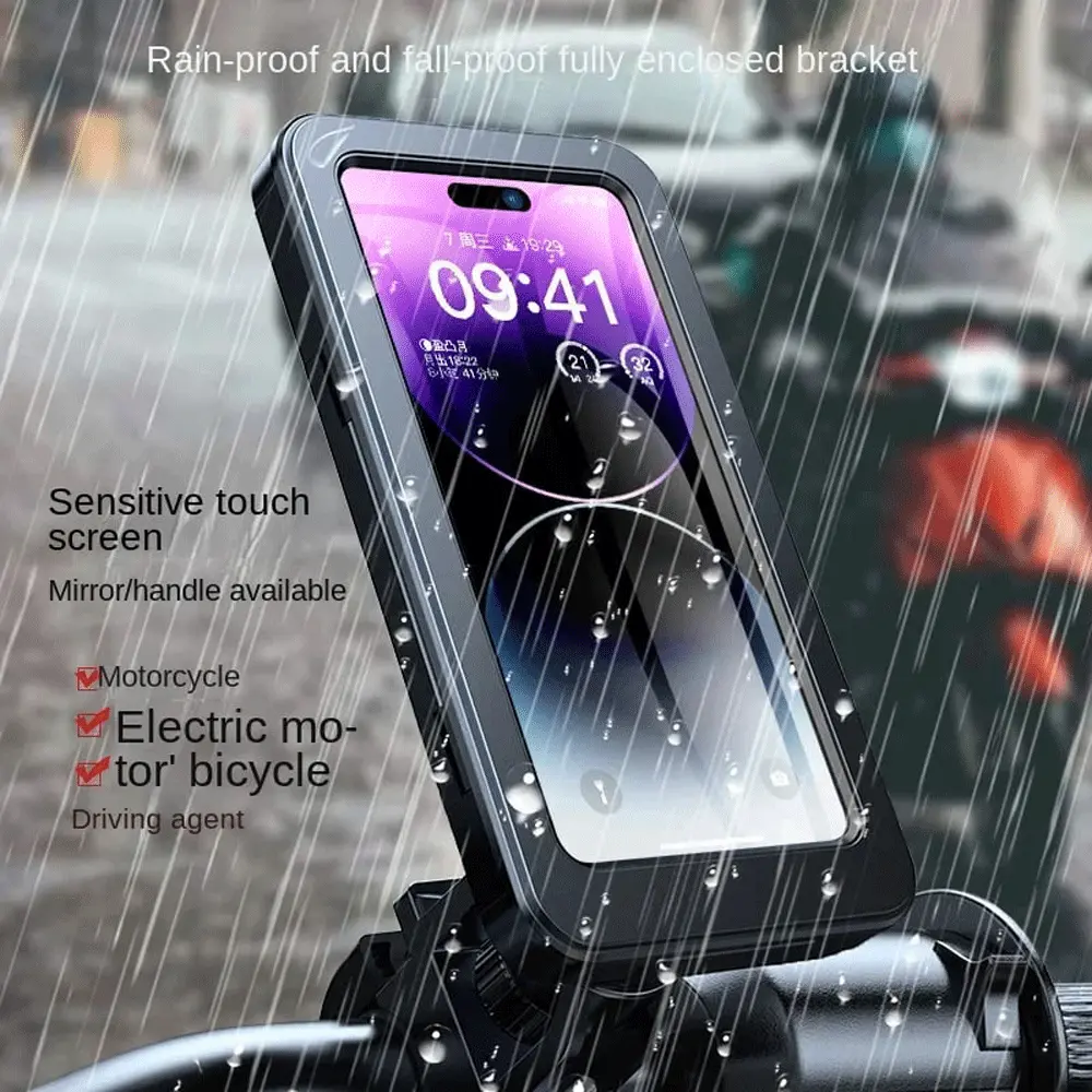 360 Degree Waterproof Bicycle and Motorcycle Holder L-605 - هولدر مگنتی موبایل ضد آب دوچرخه و موتورسیکلت