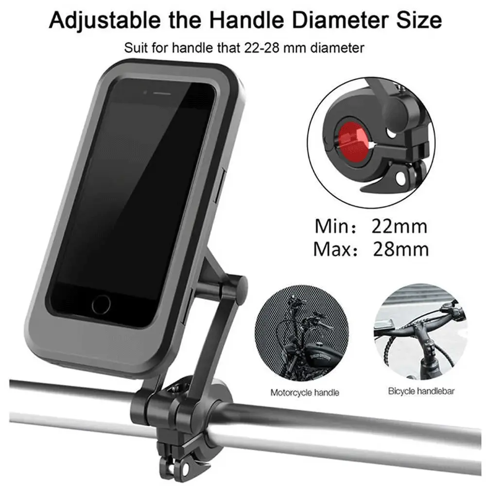 360 Degree Waterproof Bicycle and Motorcycle Holder L-605 - هولدر مگنتی موبایل ضد آب دوچرخه و موتورسیکلت