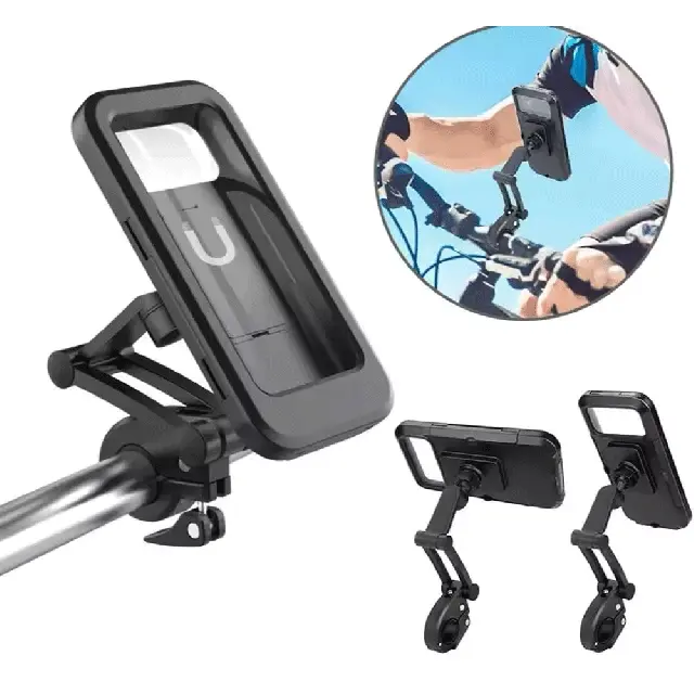 360 Degree Waterproof Bicycle and Motorcycle Holder L-605 - هولدر مگنتی موبایل ضد آب دوچرخه و موتورسیکلت