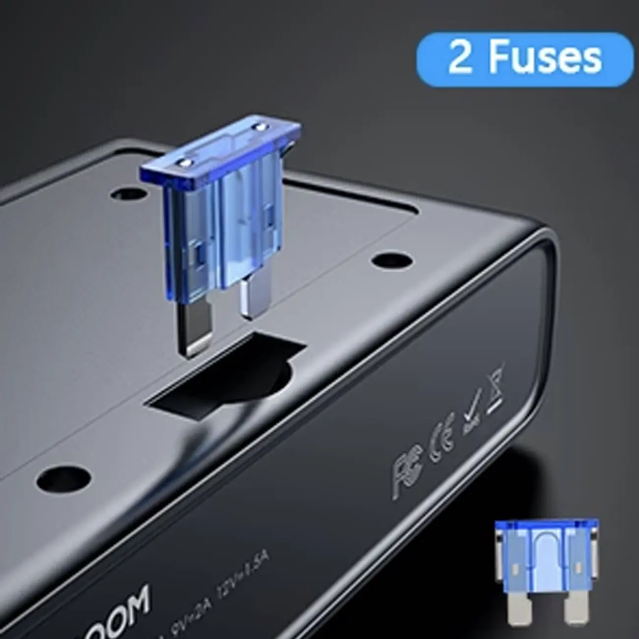 شارژر فندکی فست شارژ ماشین 210 وات تایپ‌سی و یو‌اس‌بی جویرم مدل JR-CL06