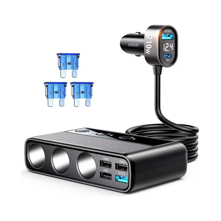 JOYROOM JR-CL06 9-in-1 210W Car Charger Adapter - شارژر فندکی فست شارژ جویرم