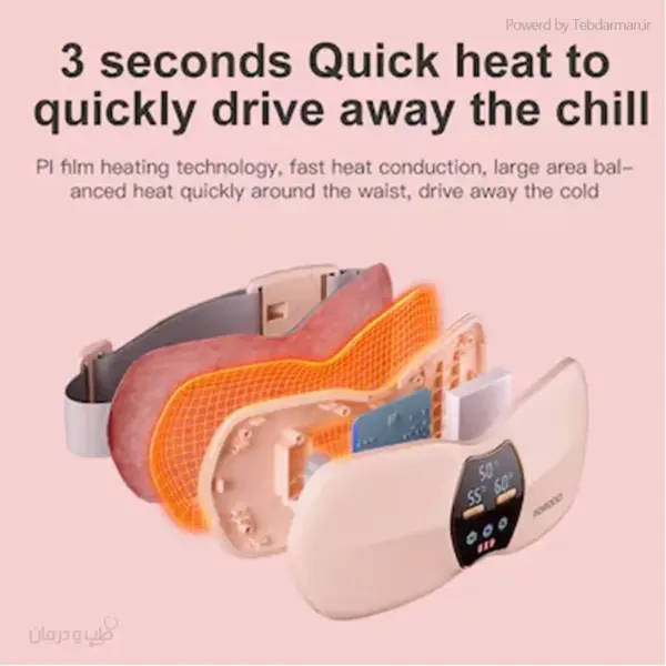 ماساژور و گرم کننده قاعدگی پرودو مدل CORDLESS HEAT WAVE | درمان دوگانه گرما و ارتعاش