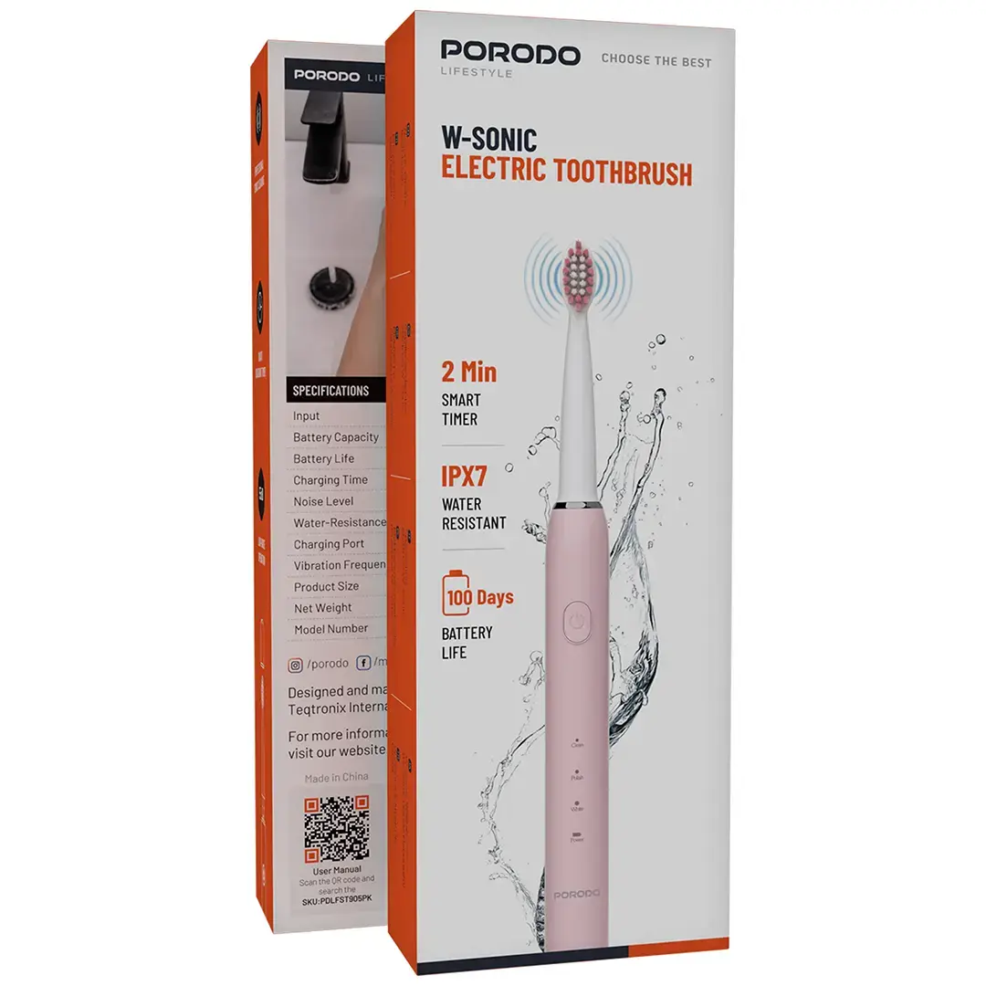 مسواک برقی پرودو مدل PORODO W-SONIC PDLFST905 با فناوری سونیک