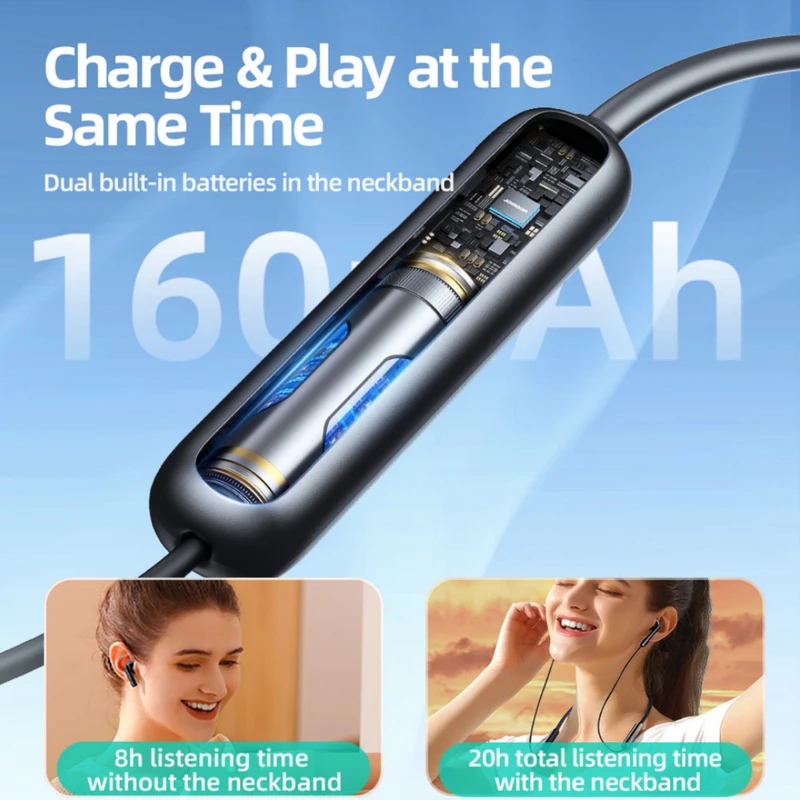هندزفری بلوتوثی گردنی جویروم JOYROOM JR-DS1