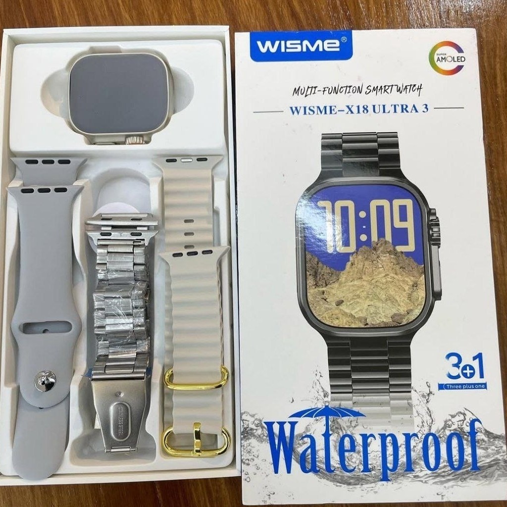 ساعت هوشمند ویسمی مدل WISME-X18 ULTRA 3 با نمایشگر سوپر آمولد