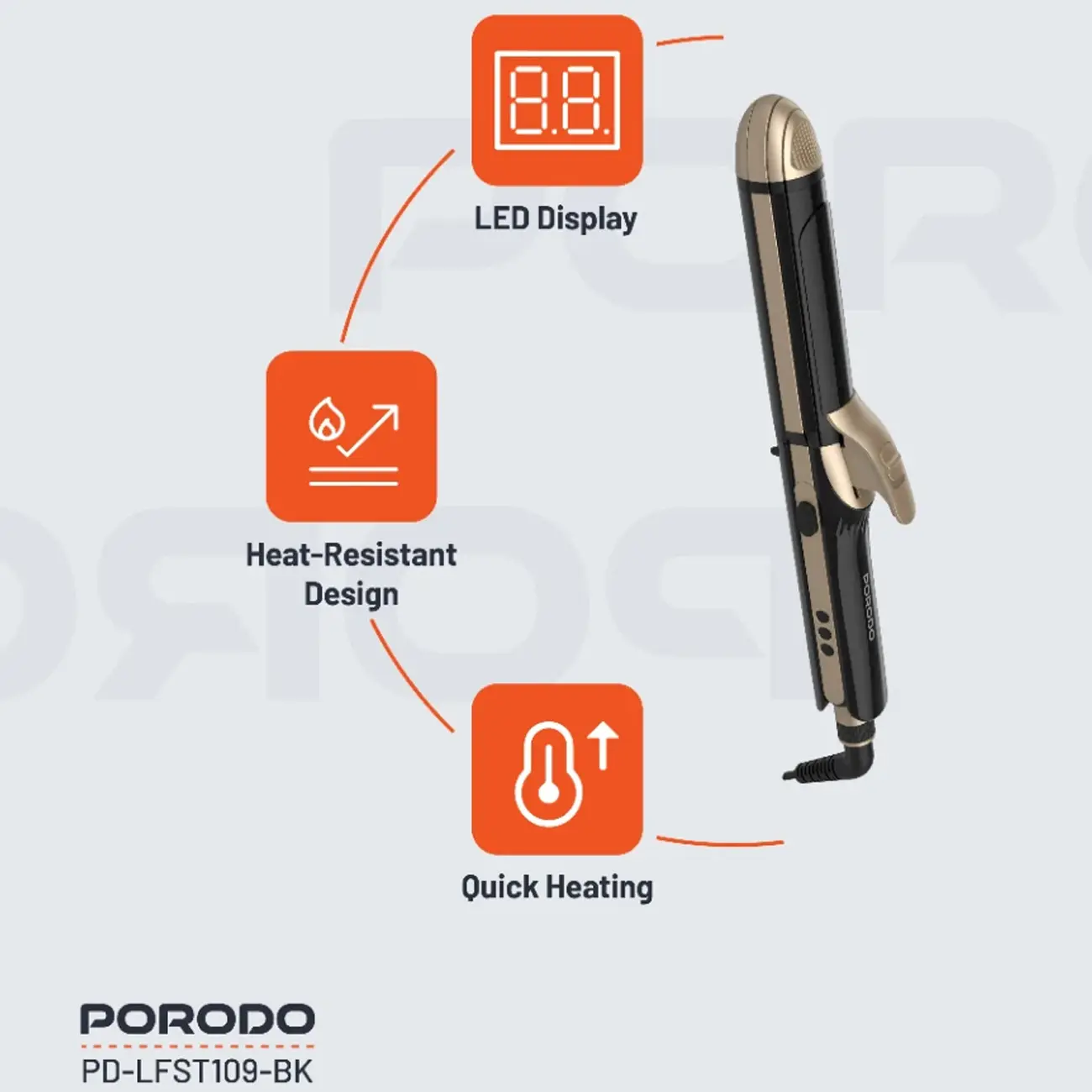 اتو مو 4 کاره پرودو Porodo 4 Style Hair Iron PD-LFST109