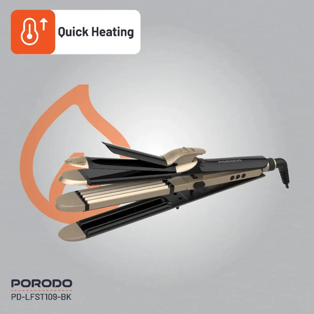 اتو مو 4 کاره پرودو Porodo 4 Style Hair Iron PD-LFST109