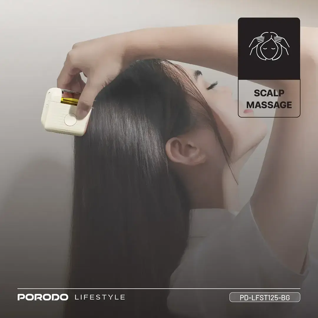 اپلیکاتور روغن تراپی مو و ماساژور پوست سر پرودو PORODO EMS & RED LIGHT HAIR OIL APPLICATOR