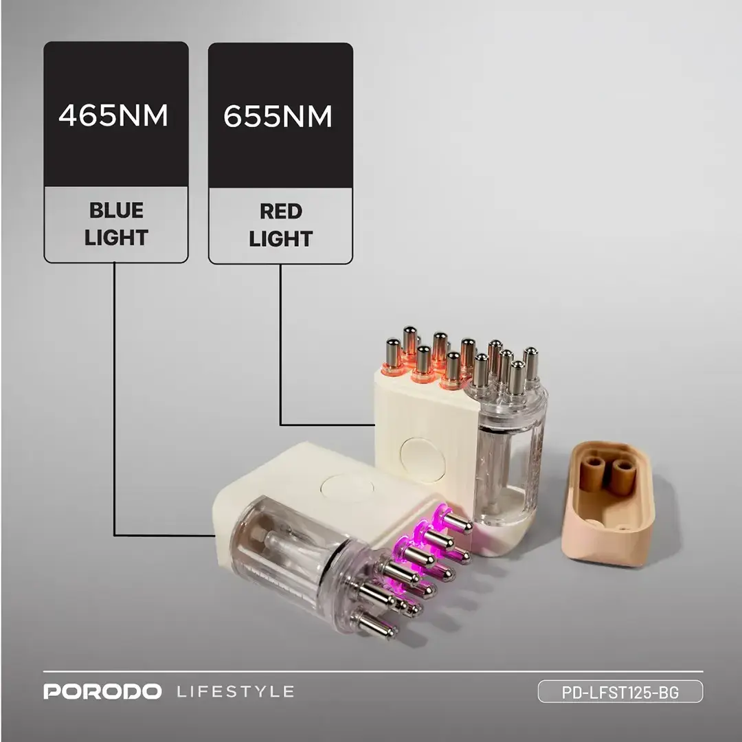 اپلیکاتور روغن تراپی مو و ماساژور پوست سر پرودو PORODO EMS & RED LIGHT HAIR OIL APPLICATOR