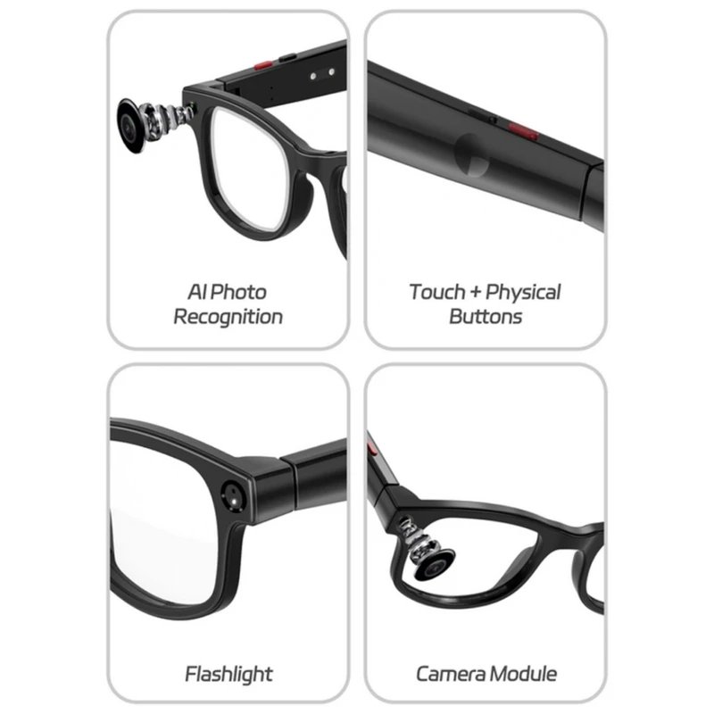عینک هوشمند دوربین دار مدل AIMB G1 Smart Camera Glasses مجهز به هوش مصنوعی