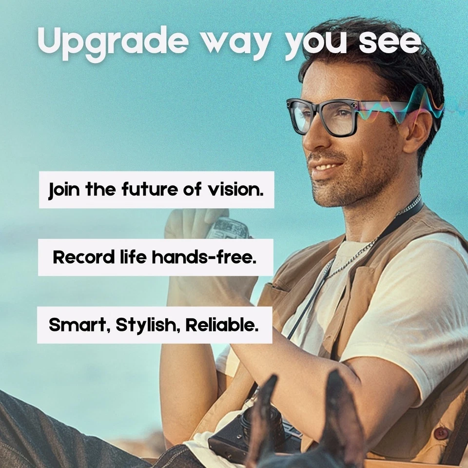 عینک هوشمند دوربین دار مدل AIMB G1 Smart Camera Glasses مجهز به هوش مصنوعی