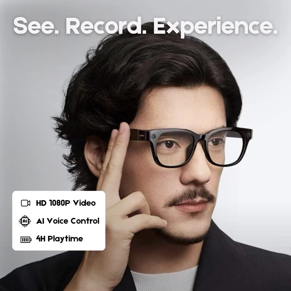 عینک هوشمند دوربین دار مدل AIMB G1 Smart Camera Glasses مجهز به هوش مصنوعی