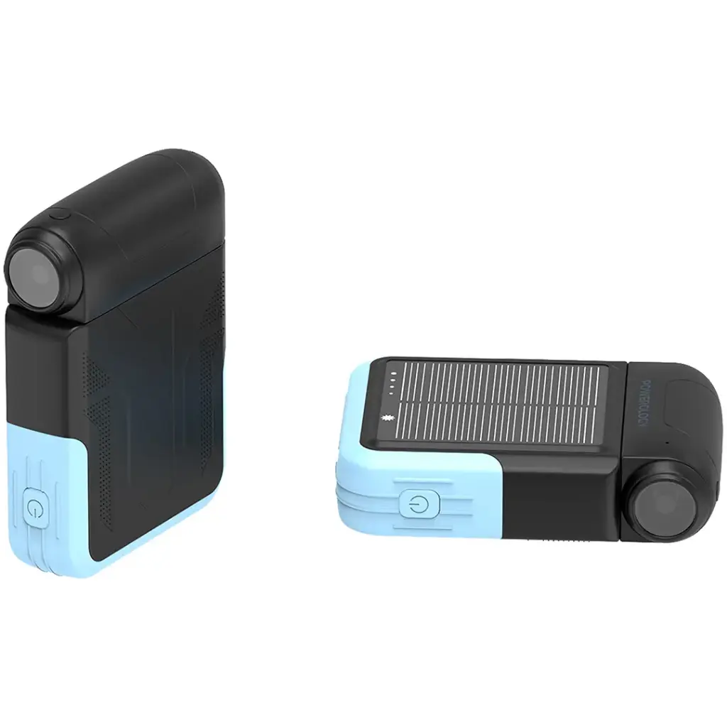 پاوربانک خورشیدی 10000 و چراغ قوه پاورولوژی Powerology Sante Solar Power Bank PPBDS05BK