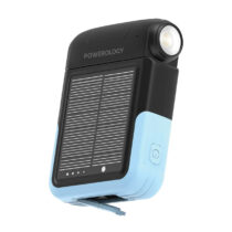 پاوربانک خورشیدی 10000 و چراغ قوه پاورولوژی Powerology Sante Solar Power Bank PPBDS05BK