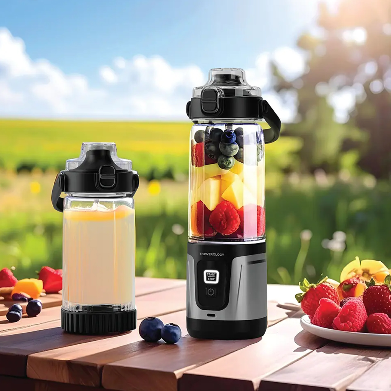 بلندر و مخلوط کن شارژی پاورولوژی مدل Powerology PWPB27 با تیغه دوتایی
