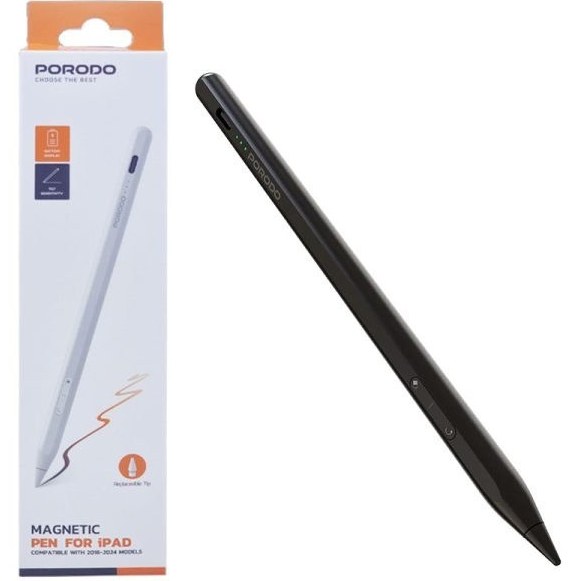 قلم هوشمند آی پد لمسی مغناطیسی پرودو مدل Porodo Magnetic Pen for ipad